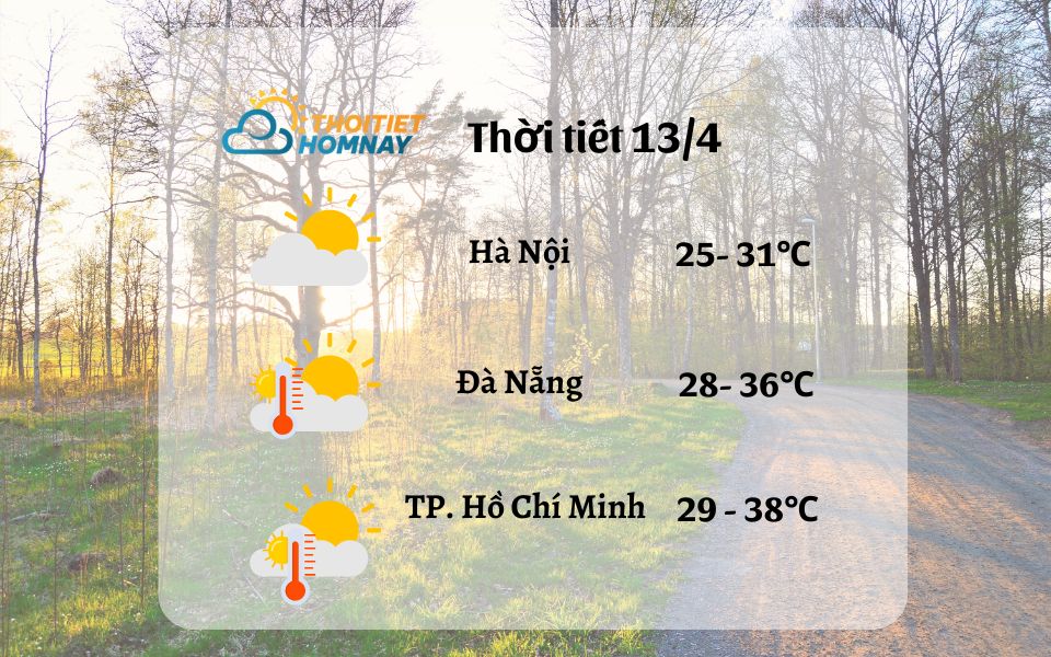 Dự báo thời tiết hôm nay 13/4: nắng gắt miền Nam